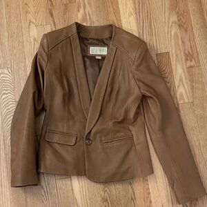 Michael kors Leather Women's Blazer medium. Like new condition!